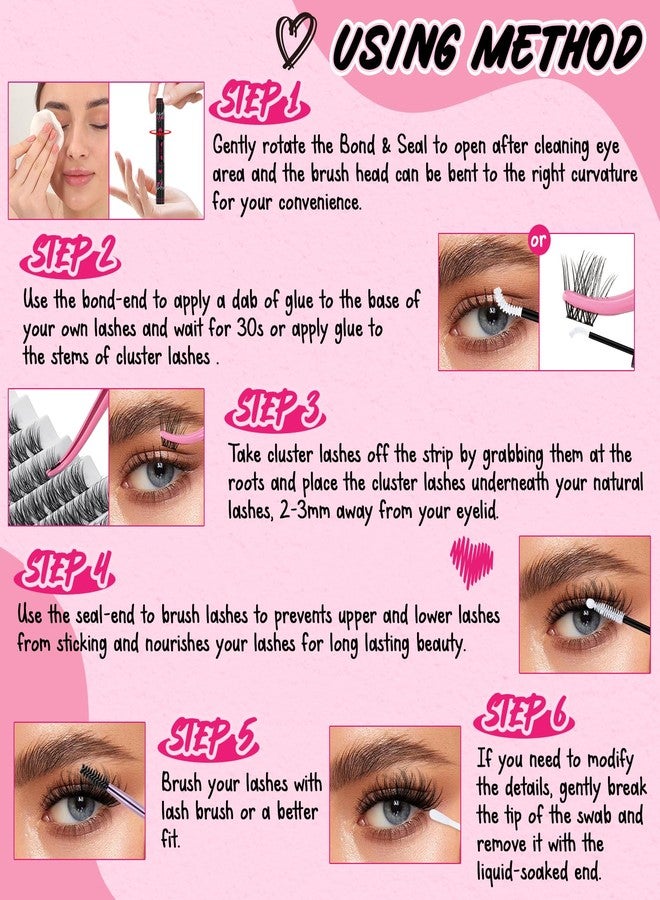 برو لاش بيوتي غراء ومثبت الرموش من برولاش بيوتي، غراء ومثبت الرموش العنقودية المقاوم للماء، غراء ومثبت الرموش العنقودية لتركيب الرموش بنفسك، مقاوم للماء، تثبيت قوي (5 مل + 5 مل، لاصق شفاف ومثبت شفاف) - Image 5